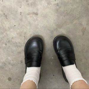 Women’s leather shoes black